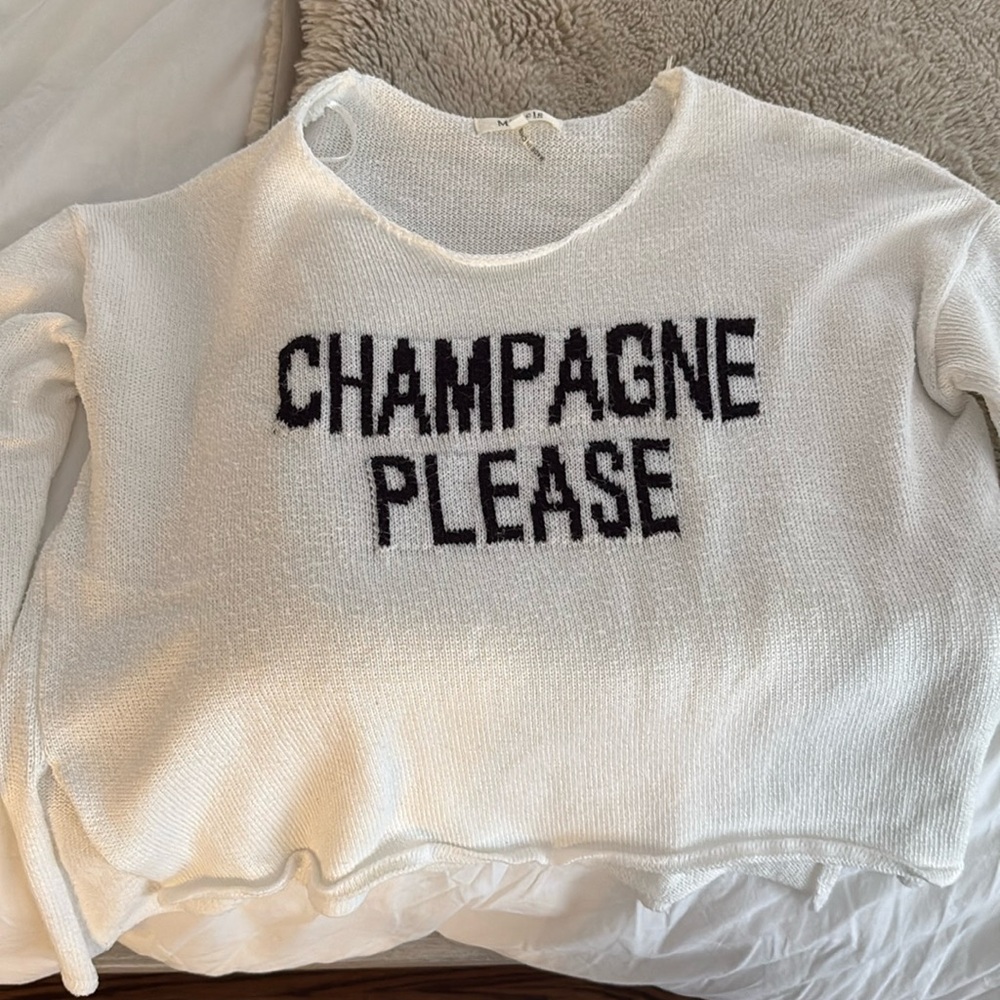 “Champagne Please” knit sweater